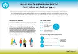 Lessen voor de regionale aanpak van huisvesting aandachtsgroepen